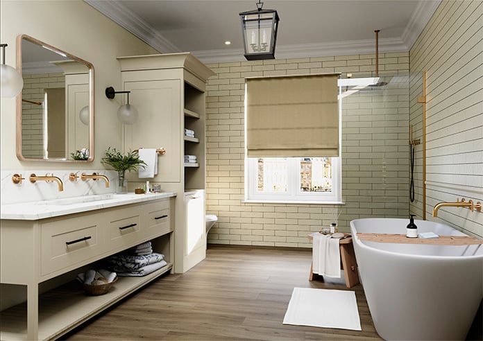 Montierre Stripe, Bare Stone - Roman Blind - Image 6